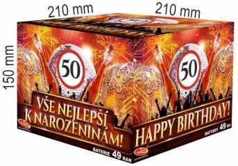 Kompaktni ohnostroj Vše nejlepší k narozeninám 49 ran