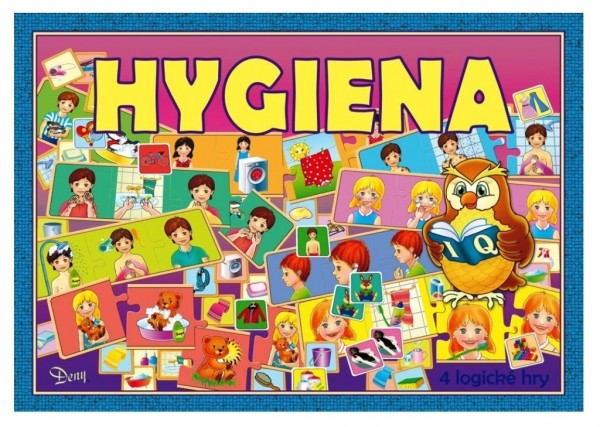Hygiena 4 logické hry společenská hra v krabici 29x20x4cm