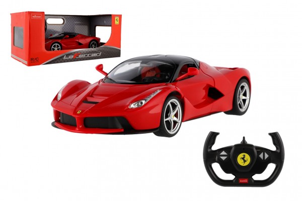  Auto RC Ferrari červené plast 32cm 2,4GHz na dálk. ovládání na baterie v krabici 43x19x23cm