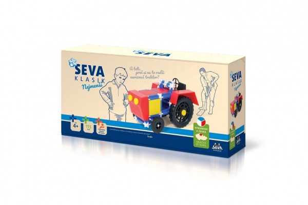  Stavebnice SEVA KLASIK Nejmenší plast 115ks v krabici 31,5x16,5x7,5cm