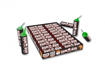 Petardy Dumbum midlle green -síla výbuchu 120dB z 15m se zeleným světlem na začátku