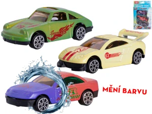  Auto 7cm kov volný chod měnící barvu 2druhy 3ks v krabičce