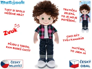 Panáček Matýsek měkké tělo 37cm na baterie česky mluvící 0m+ na kartě