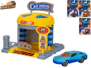 Roadblasters autodílna s autem 7cm 1:64 4druhy v krabičce