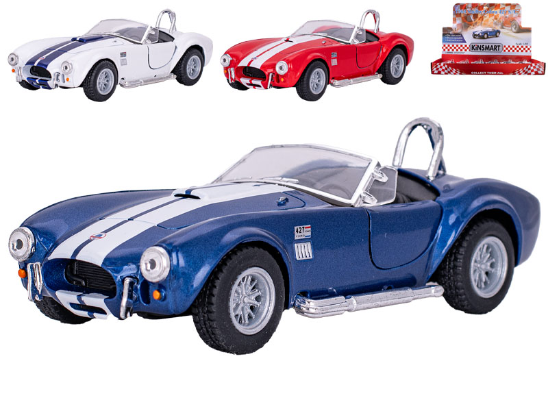 Kinsmart Shelby Cobra 427 1965 13cm kov na zpětný chod
