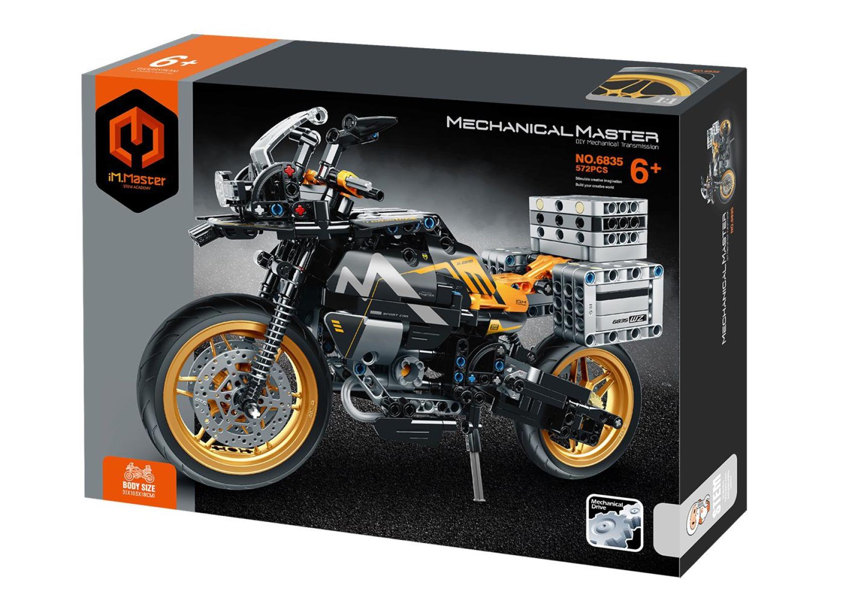Stavebnice iM.MASTER motorka plast 572 dílků v krabici 31x23x7cm