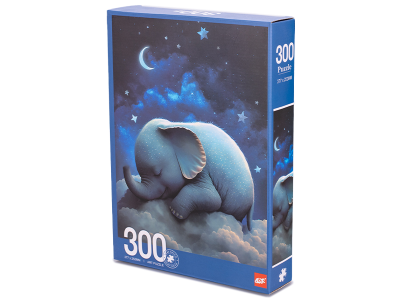 Puzzle 38x25cm spící slůně 300dílků v krabičce