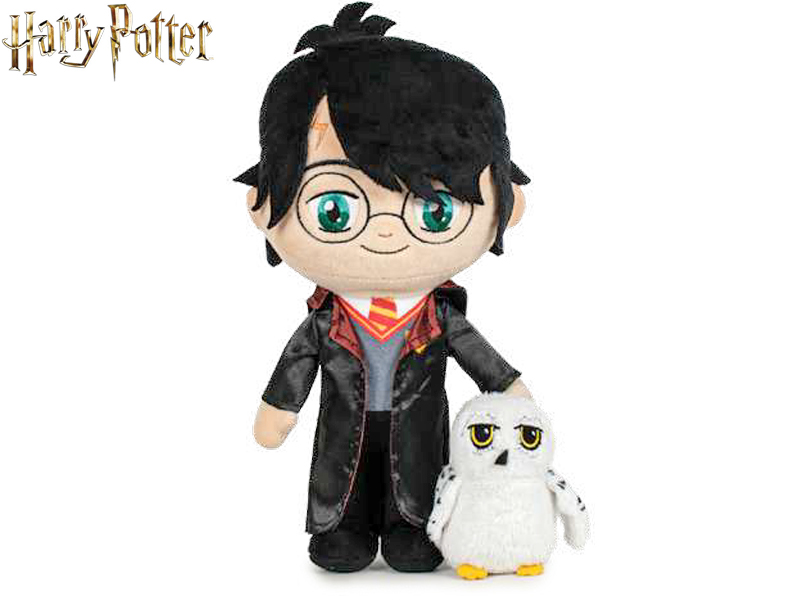 Harry Potter - Harry plyšový 29cm stojící s Hedvikou 0m+