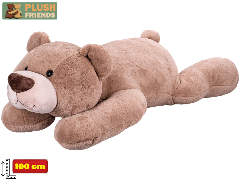 Plush Friends medvěd plyšový 100cm ležící 0m+