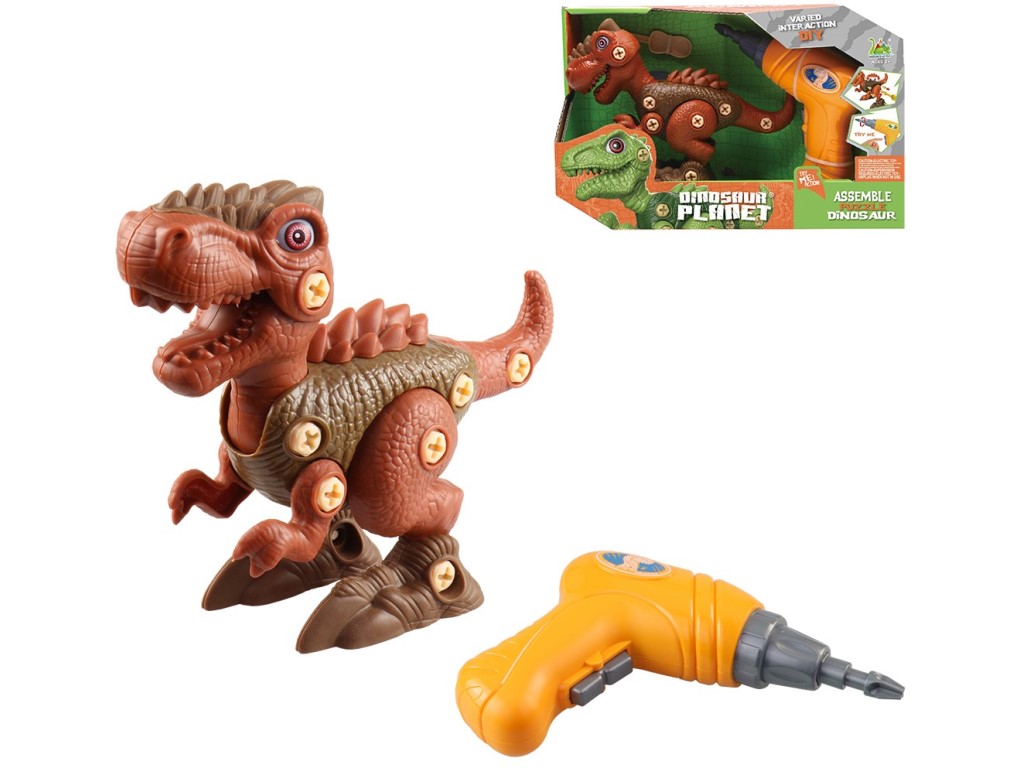  Dinosaurus ke šroubování, na baterie, 17 cm