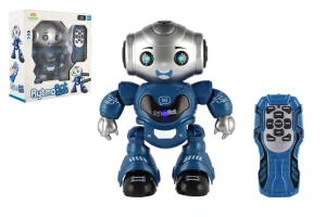 265800842 Robot RC Rytmobot na infra ovládání plast 20cm na baterie se světlem se zvukem v krabici 25x26x10cm