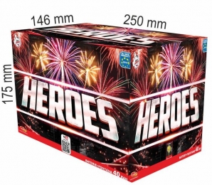 Kompakt 40 ran Heroes - stříbrná práskající fontána+8 různobarevných efektů - Sleva 30 % AKCE