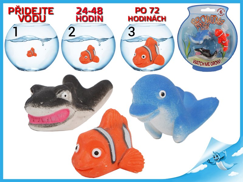 Ryba rostoucí 3ks na kartě